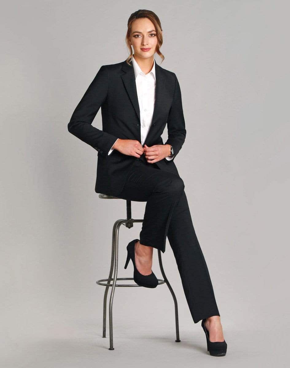 BENCHMARK Women's Wool Blend Stretch Mid Length Jacket M9200 Corporate Wear Benchmark   